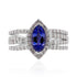 1.05ct Tanzanite ring with 0.69tct diamonds set in 14K white gold