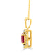 1.52ct Ruby Pendant with 0.21tct Diamonds set in 14K Yellow Gold