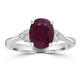 2.51ct Ruby Rings with 0.11tct Diamond set in 14K White Gold
