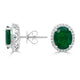 4.36tct Emerald Earring with 0.38tct Diamonds set in 14K White Gold