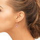 14.51tct Morganite Earring with 0.99tct Diamonds set in 14K Rose Gold