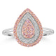 0.35ct Pink Diamond Rings with 0.15tct Diamond set in 18K Two Tone Gold