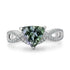 1.7ct Green Tanzanite Ring with 0.21tct Diamonds set in 14K White Gold