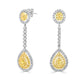 0.46tct Yellow Diamond Earring with 1.8tct Diamonds set in 18K Two Tone Gold
