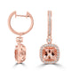 3.88Tct Morganite Earrings With 0.52Tct Diamonds Set In 14K Rose Gold