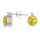 4.19ct Sphene Earring with 0.1ct Diamonds set in 14K White Gold