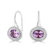 1.86tct Amethyst Earring with 0.15tct Diamonds set in 14K White Gold