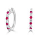 0.25tct Ruby Earring with 0.15tct Diamonds set in 14K White Gold