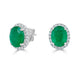 2.36tct Emerald Earring with 0.28tct Diamonds set in 14K White Gold