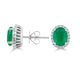 2.36tct Emerald Earring with 0.28tct Diamonds set in 14K White Gold