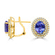 4.63 Tanzanite Earrings with 1.02tct Diamond set in 14K Yellow Gold
