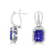 4.58ct Tanzanite Earring with 0.56ct Diamonds set in 14K White Gold