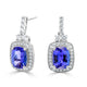 5.21ct Tanzanite Earring with 0.80tct Diamonds set in 14K White Gold