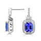 5.21ct Tanzanite Earring with 0.80tct Diamonds set in 14K White Gold
