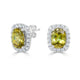 3.12ct Sphene Earring with 0.44ct Diamonds set in 14K White Gold