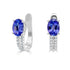 1.56tct Tanzanite Earring with 0.15tct Diamonds set in 14K White Gold