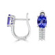 1.56tct Tanzanite Earring with 0.15tct Diamonds set in 14K White Gold