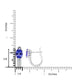 1.56tct Tanzanite Earring with 0.15tct Diamonds set in 14K White Gold