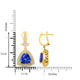 8.53 Tanzanite Earrings with 1.25tct Diamond set in 14K Yellow Gold