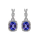 3.99tct Tanzanite earrings with 0.45tct diamonds set in 18K white gold