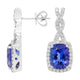 4.44ct Tanzanite Earrings With 0.55tct Diamonds Set In 14kt White Gold