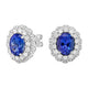 4.07ct Tanzanite Stud Earrings With 1.15tct Diamonds Set In 14kt White Gold