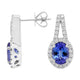 2.52ct Tanzanite Earrings With 0.55tct Diamonds Set In 14kt White Gold