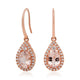3.10ct Morganite Pendant With 0.40tct Diamonds Set In 14kt Rose Gold