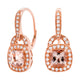 2.76ct Morganite Earrings With 0.62tct Diamonds Set In 14kt Rose Gold