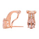 2.37ct Morganite Earrings With 0.14tct Diamonds Set In 14kt Rose Gold