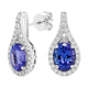 2.66ct Tanzanite Earrings With 0.39ct Diamonds Set In 14kt White Gold