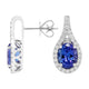 2.66ct Tanzanite Earrings With 0.39ct Diamonds Set In 14kt White Gold