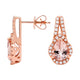 2.07ct Morganite Earrings With 0.41tct Diamonds Set In 14kt Rose Gold