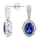 4.08ct Tanzanite Earrings With 0.56tct Diamonds Set In 14kt White Gold