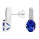 3.84ct Tanzanite Earrings With 0.16tct Diamonds Set In 14kt White Gold