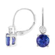 2.71ct Tanzanite Earrings With 0.12tct Diamonds Set In 14kt White Gold