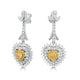 0.51tct Yellow Diamond Earring with 1.51tct Diamonds set in 18K White Gold