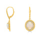 3.93tct Opal Earring with 0.26tct Diamonds set in 14K Yellow Gold