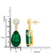 23.45tct Emerald Earring with 1.69tct Diamonds set in 18K Yellow Gold