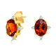 2tct Citrine Earring with 0.09tct Diamonds set in 14K Yellow Gold