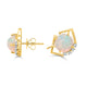 3.73tct Opal Earring with 0.14tct Diamonds set in 14K Yellow Gold
