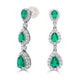 2.18tct Emerald Earring with 1.06tct Diamonds set in 850 Platinum