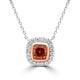 1.03Ct Colored Diamond Necklace With 0.15Tct Diamond Accents Set In14K Two Tone Gold