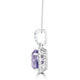 3.73Ctsapphire Pendant With 0.29Tct Diamonds Set In 14K White Gold