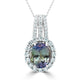 2.78Ct Tanzanite Pendant With 0.84Tct Diamonds Set In 14K White Gold