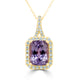 2.37Ct Tanzanite Pendant With 0.22Tct Diamonds Set In 14K Yellow Gold