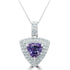 1.20Ct Tanzanite Pendant With 0.39Tct Diamonds Set In 14K White Gold
