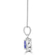 0.54Ct Tanzanite Pendant With 0.07Tct Diamonds Set In 14K White Gold