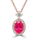 0.97ct Pink Spinel Necklace with 0.32ct Diamonds set in 14K Yellow Gold