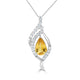 2.16Ct Sapphire Pendant With 0.58Tct Diamonds Set In 14K White Gold